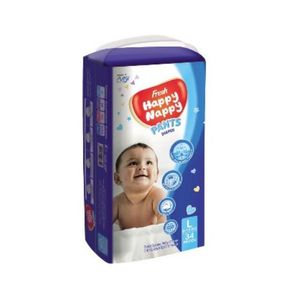 Fresh Happy Nappy Pant Diaper L (9-14kg) 34Pcs